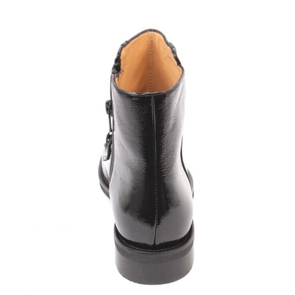 Luca Grossi 735 Black Patent Leather Zip-Up Ankle Boots - Picture 5 of 8